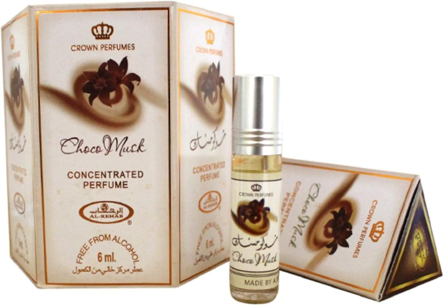 Al-Rehab Choco Musk- 6ml (.2oz) Roll-on Perfume Oil (Crown Perfumes) (Box of 6)