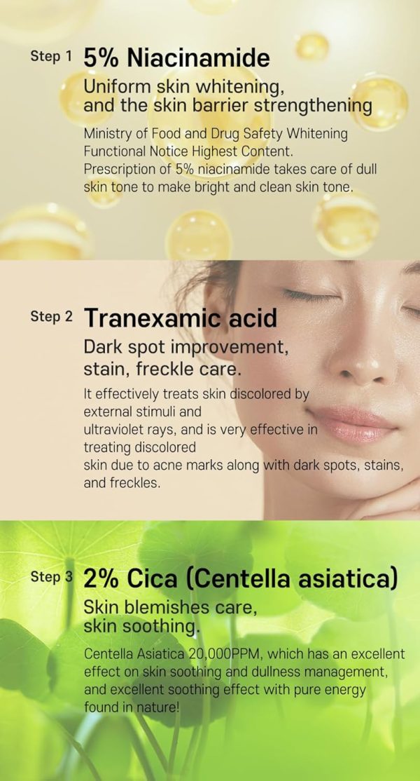 ⁦CARE:NEL Melasma Treatment for Face Cream - Dark Spot Remover Centella Asiatica - Korean Skin Care Beauty Products 40ml/1.35 fl.oz⁩ - الصورة ⁦7⁩