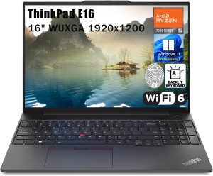 لينوفو لابتوب اعمال ثينك باد E16 بشاشة 16 انش FHD+ ومعالج AMD رايزن 5 7530U سداسي النواة (افضل من i7-1355U) و24GB DDR4 RAM و1TB PCIe SSD وواي فاي 6 وكيبورد باضاءة خلفية وقارئ بصمة وويندوز 11 برو،