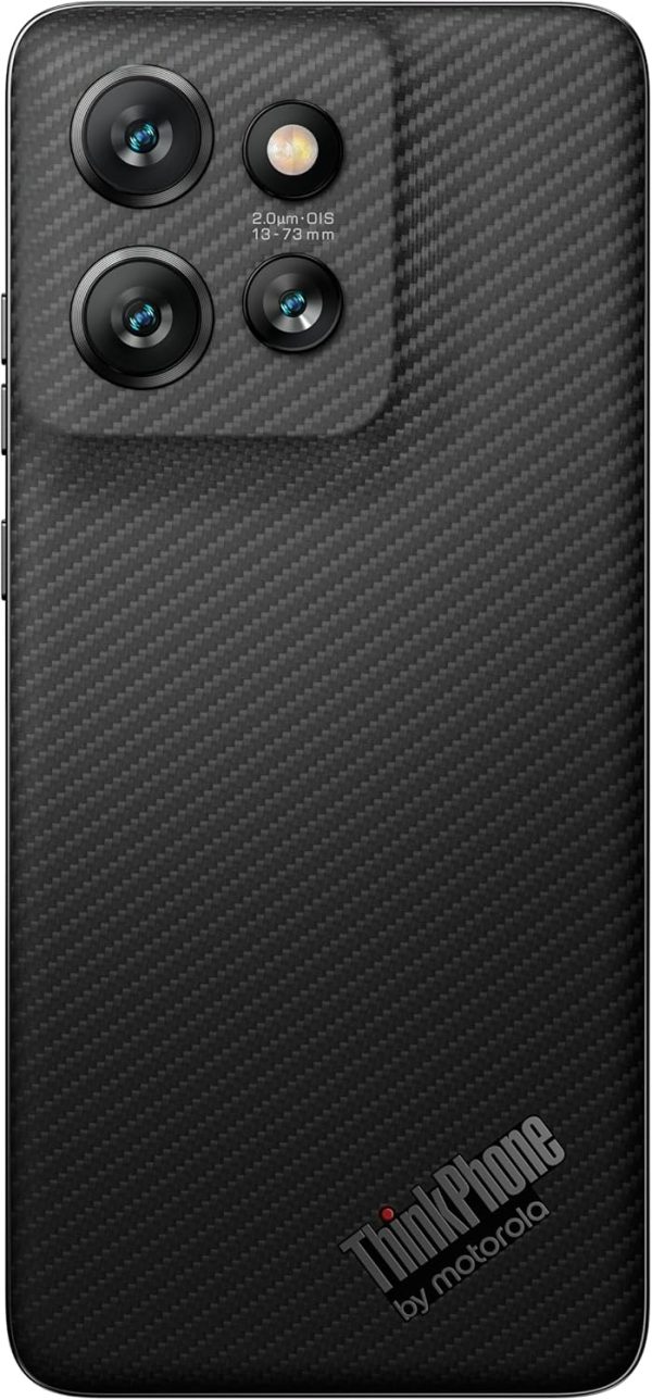 ⁦Motorola ThinkPhone 25 5G 2024 XT2409-06 | Dual SIM (Nano SIM, eSIM) 256GB + 8GB RAM Android 14 Factory Unlocked Smartphone - Carbon Black⁩ - الصورة ⁦2⁩