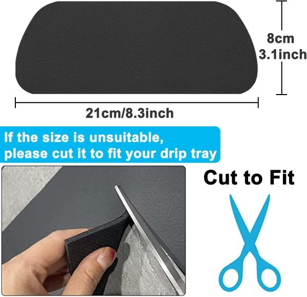 ⁦Cuttable Refrigerator Drip Catcher for Fridge Water Dispenser, Absorbent Drip Tray, Absorbent Pad for Refrigerator Drip, Refrigerator Accessories for Whirlpool, GE, Samsung (Rectangular - 2pcs)⁩ - الصورة ⁦4⁩