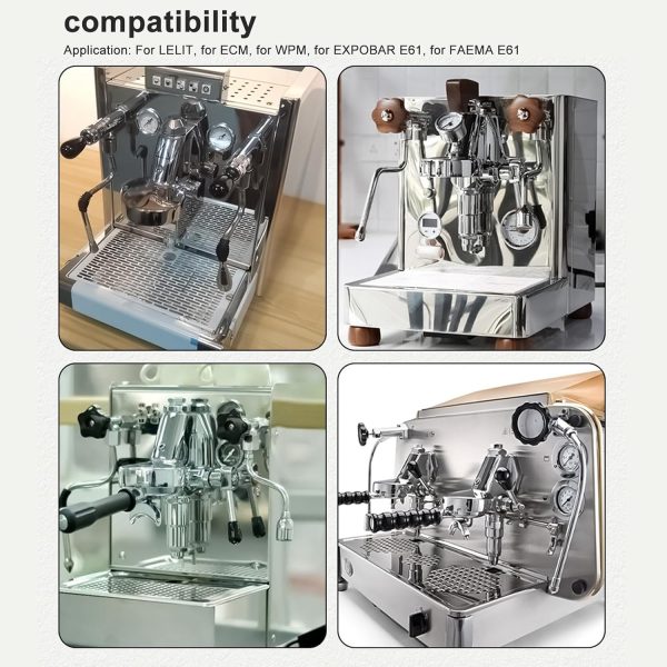 ⁦Cryfokt Walnut Wood Grouphead, Heat Resistant Heat, Coffee Machine Grouphead Replacement Part Compatible with E61 Series Coffee Machines for LELIT, ECM, WPM, EXPOBAR E61⁩ - الصورة ⁦6⁩
