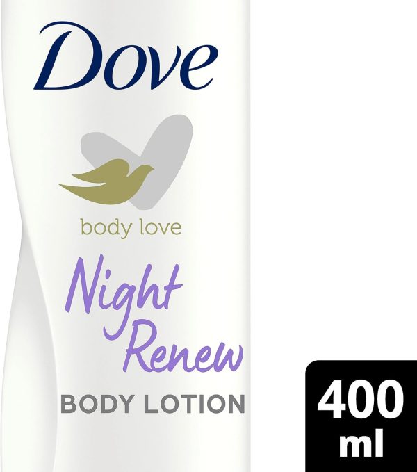 ⁦Dove Body Love Serum Body Lotion Night Renew Skin and Body Care with 21% Skin Renew Complex 400 ml⁩ - الصورة ⁦2⁩