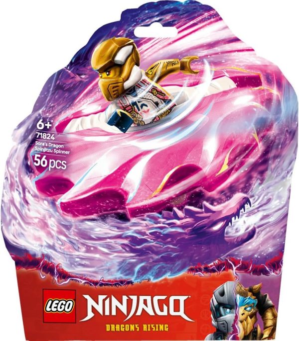 ⁦لعبة التشويق قرص سبينجيتسو التنين الخاص بسورا من ليغو NINJAGO‎، مجموعة المغامرة ليغو مع شخصيتين صغيرتين، مجموعة بناء صغيرة للأطفال، فكرة هدية النينجا للصبيان والبنات بعمر 6 سنوات أو أكثر 71824⁩ - الصورة ⁦9⁩