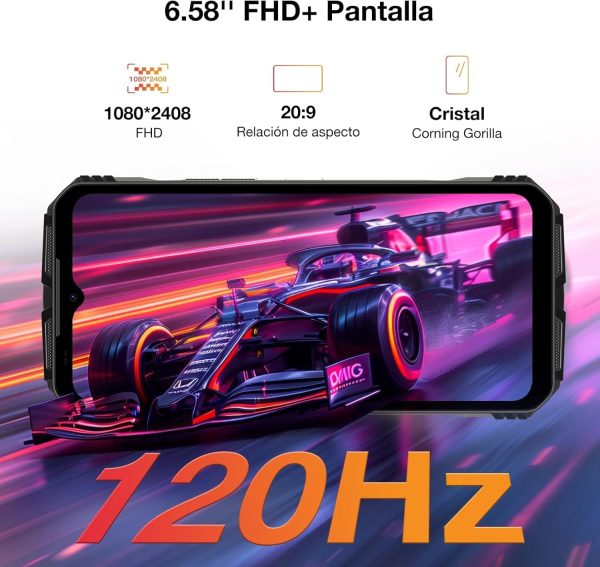 ⁦دوجي جوال في ماكس بلس 5G اندرويد 14 لجميع التضاريس 2024 36GB+512GB/TF 2TB 22000MAH/33 واط كاميرا رؤية ليلية 200MP + 20MP 6.55 انش FHD+120HZ NFC/GPS اسود حزام الذراع معدن بشريحتين⁩ - الصورة ⁦4⁩