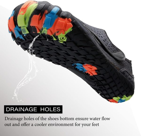 ⁦L-RUN Water Shoes Mens Womens Outdoor Quick Dry Aqua Barefoot Beach Shoes for Swim Surf Diving Summer Water Sports⁩ - الصورة ⁦6⁩