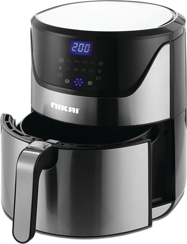 ⁦Nikai 6 Liter Digital Air Fryer, 1800 Watts, Auto Cut Off, Non-Stick Coating Pan, 60 min. timer, Detachable Frying Basket - NAF688DS⁩ - الصورة ⁦3⁩