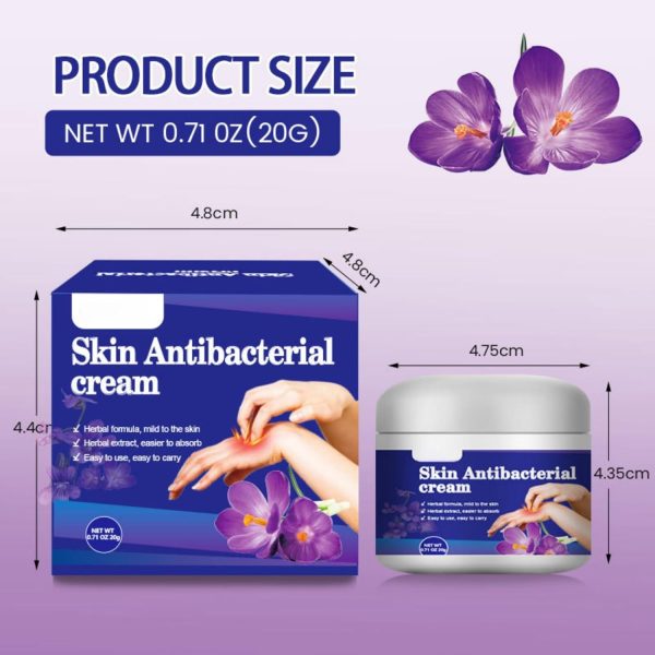 ⁦HONPOLO Skin Antibacterial Cream, Soothing Relief for Itching & Discomfort from Insect Bites, Rashes, Skin Irritations, 20g Moisturizing Cream for Effective Skin Care, for Mosquito Bites, Dry Skin⁩ - الصورة ⁦5⁩