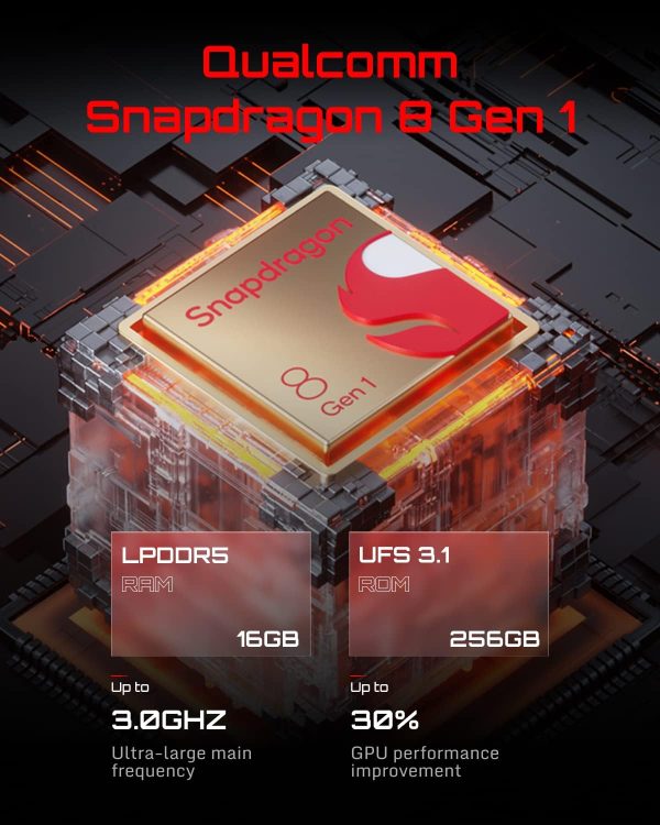 ⁦جوال زد تي اي نوبيا ريد ماجيك 7 برو ثنائي شرائح الاتصال (16GB+ 256GB، اوبسيديان)، زجاج بركاني⁩ - الصورة ⁦2⁩