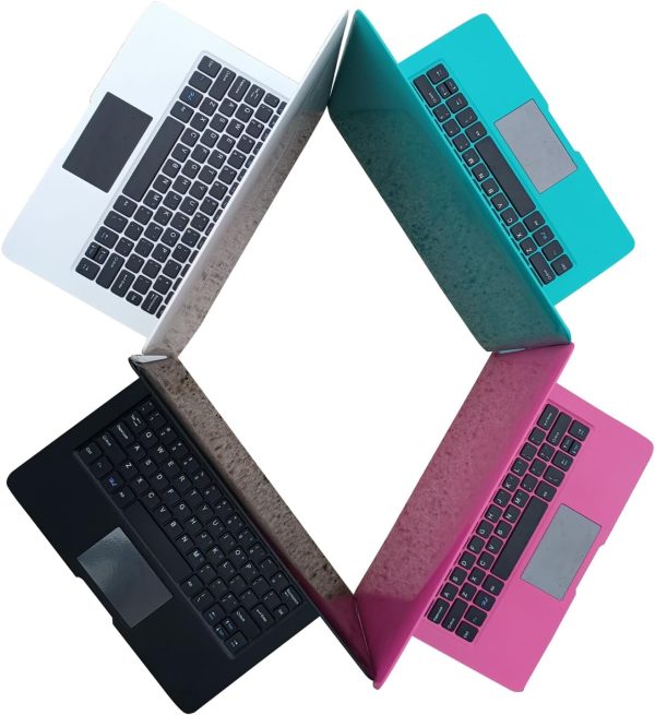 ⁦Laptop Computer Mini 10 Inch Quad Core Powered by Android 12 Netbook 64GB Small Computer with WiFi Webcam Bluetooth,Charger Mouse Included,Suitable for Children and Students, 4 Color Options (Pink)⁩ - الصورة ⁦4⁩