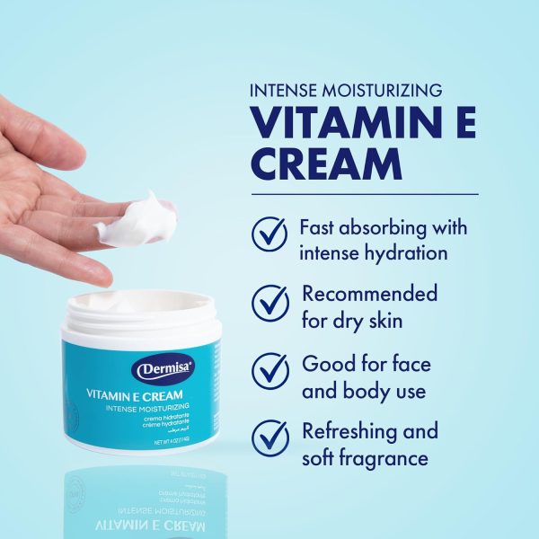 ⁦Dermisa Cream Vitamin-E with Q10 Jar 4 oz.⁩ - الصورة ⁦2⁩