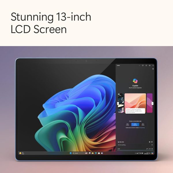 ⁦تابلت مايكروسوفت سيرفس برو كوبايلوت + كمبيوتر 2 في 1 شاشة OLED 13 بوصة حتى 120hz سناب دراجون اكس ايليت كوالكوم هيكساجون مع 45 رأس ان بي يو ادرينو رام 16GB SSD 512GB ياقوتي ZIA 00048 ويندوز 11⁩ - الصورة ⁦3⁩
