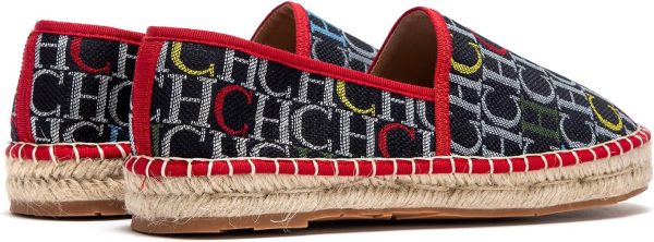 ⁦Women's Loafers with Spliced Letter Print Flat Shoes for Comfortable Walking Grass Woven Linen Sole⁩ - الصورة ⁦6⁩