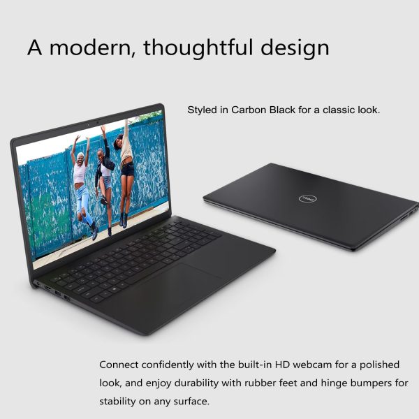 ⁦Dell Inspiron 3000 Series 3520 Laptop, 15.6" FHD Touchscreen, Intel Core i5-1155G7, 16GB DDR4 RAM, 512GB PCIe SSD, Webcam, SD Card Reader, Wi-Fi, Windows 11 Home, Black⁩ - الصورة ⁦4⁩