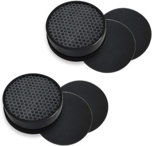 PUREBURG Replacement Filter Compatible with GENIANI G-2000-FL & TCL CISNO iHome KJ65F-A1 KJ65F-A2 Air Purifiers,2-Pack H13 HEPA Activated Carbon Pre-Filters Air Clean