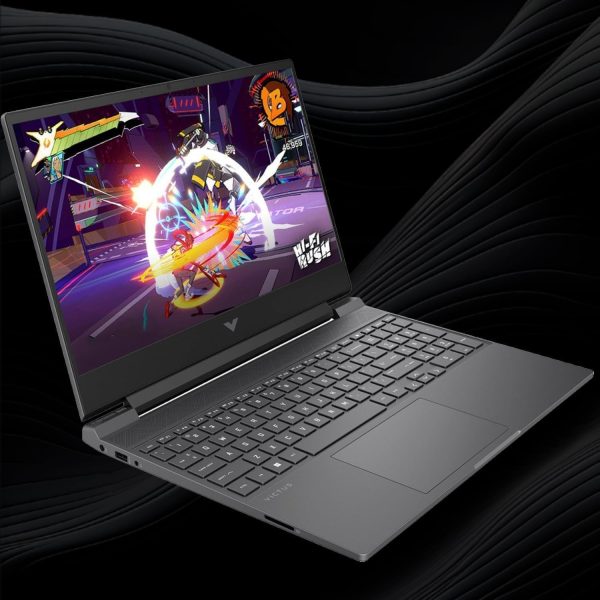 ⁦HP لابتوب العاب فيكتس 15.6 انش FHD 15.6 انش، معالج AMD رايزن 5 7535HS، راديون RX 6550M (يتفوق على نفيديا جيفورس RTX 3050)، 8GB RAM 512GB SSD، كيبورد باضاءة خلفية، ويندوز 11 برو، فضي ميكا⁩ - الصورة ⁦3⁩