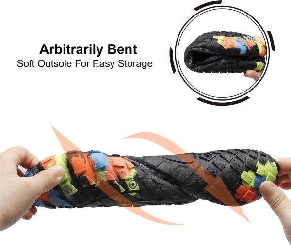 ⁦L-RUN Water Shoes Mens Womens Outdoor Quick Dry Aqua Barefoot Beach Shoes for Swim Surf Diving Summer Water Sports⁩ - الصورة ⁦7⁩