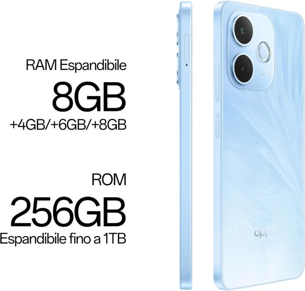 ⁦Oppo A5 Pro DUAL-SIM 256GB ROM + 8GB RAM (GSM Only | No CDMA) Factory Unlocked 5G Smartphone (Feather Blue) - International Version⁩ - الصورة ⁦6⁩