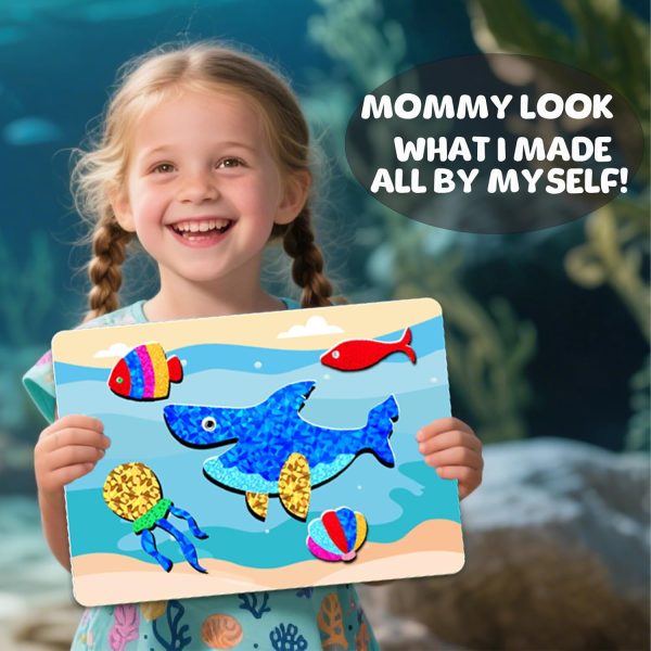 ⁦ZMLM Colorful Foil Arts Fun - No Mess Art Birthday Gifts Set - Christmas Crafts Supplies for 4+ Boys - Stocking Stuffers & Boys and Girls Toys for 4 5 6 7 8 9 10⁩ - الصورة ⁦2⁩