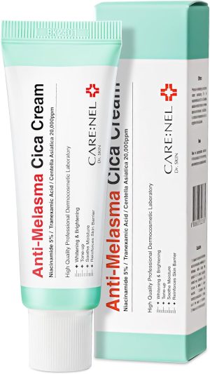 CARE:NEL Melasma Treatment for Face Cream - Dark Spot Remover Centella Asiatica - Korean Skin Care Beauty Products 40ml/1.35 fl.oz