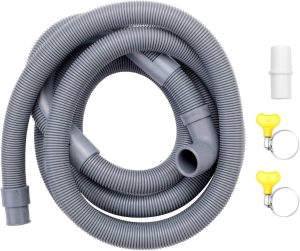 Universal Drain Hose Extension Pipe Kit, Washing Machine Pipe Replacement Drain Hose Extension for Tumble Dryer Machine Dishwasher & Other Applications 2m