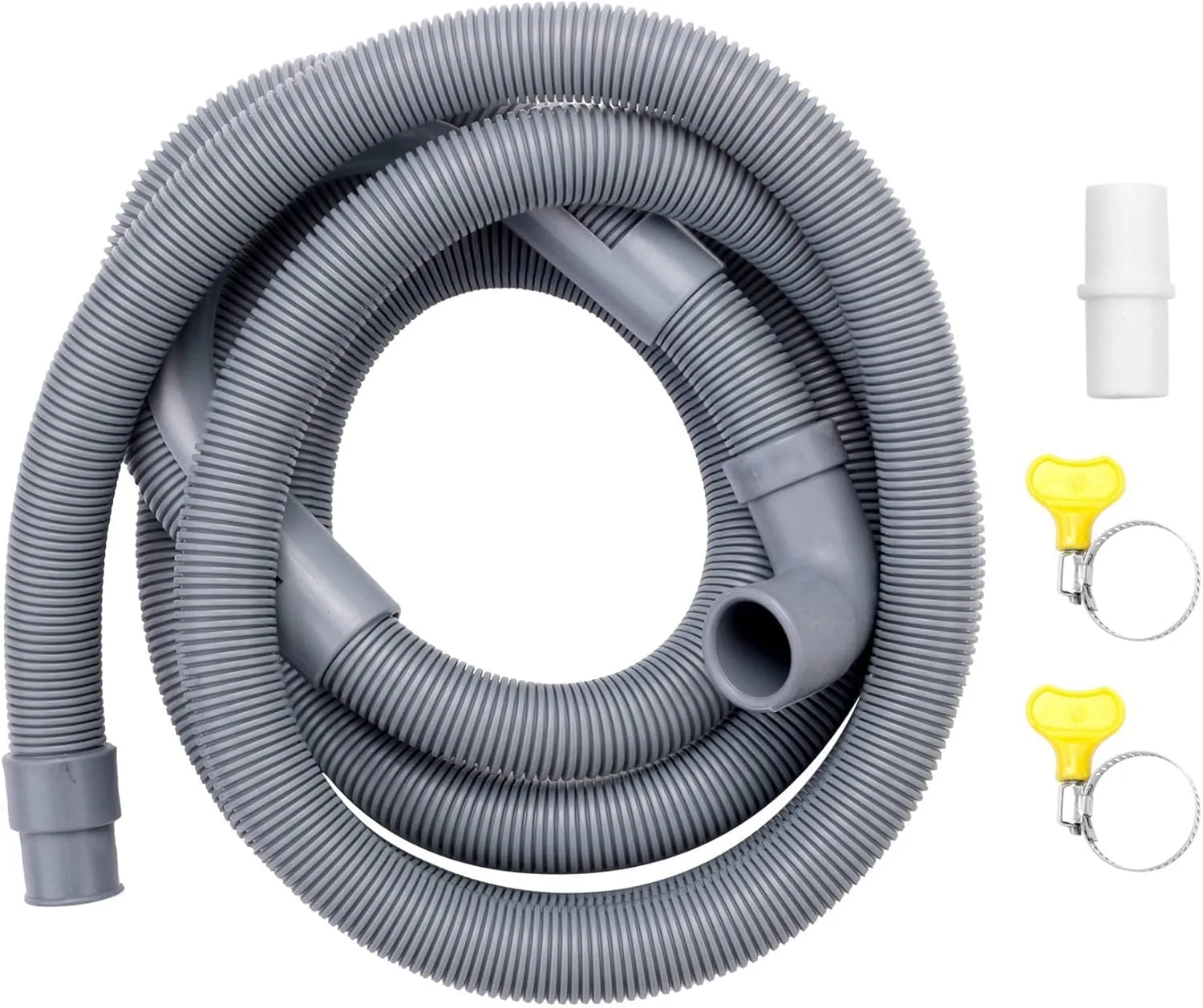 Universal Drain Hose Extension Pipe Kit, Washing Machine Pipe Replacement Drain Hose Extension for Tumble Dryer Machine Dishwasher & Other Applications 2m