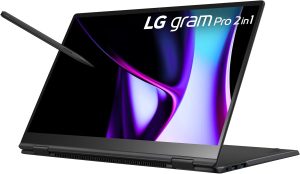 LG gram Pro 2 in1 16-Inch Lightweight and Versatile Laptop Intel Evo Edition - Intel Core Ultra 7 16GB RAM 1TB SSD - Black