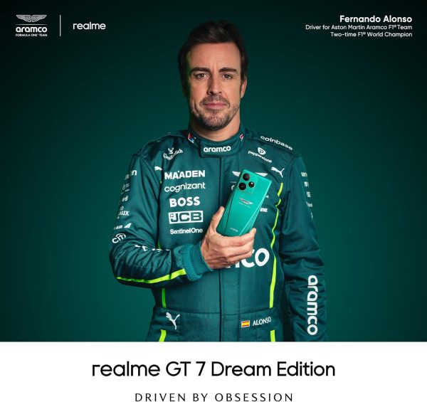 ⁦Realme GT 7 Dual-SIM 512GB ROM + 16GB RAM (GSM Only | No CDMA) Factory Unlocked 5G Smartphone (Aston Martin Green) - International Version⁩ - الصورة ⁦3⁩