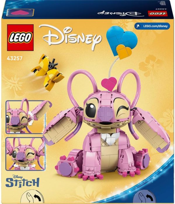 ⁦LEGO | Disney Classic Angel - Lilo & Stitch Building Toy - Brick Built Display Figure with 3 Heart Balloons & a Butterfly - Gift for 9+ Year Old Girls, Boys and Adult TV Show Fans - 43257⁩ - الصورة ⁦10⁩