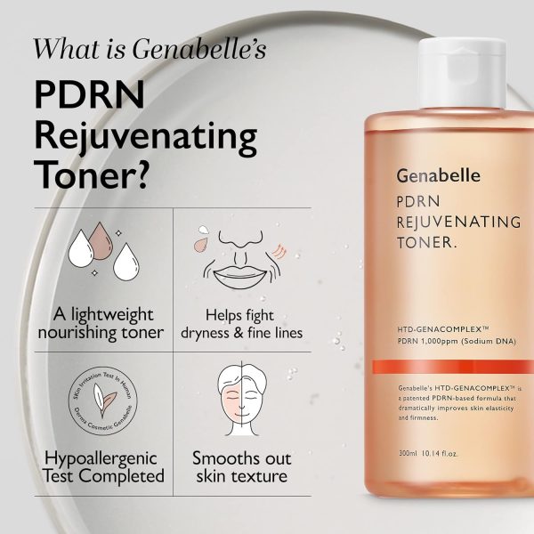 ⁦PDRN Rejuvenating Toner - Deep Hydration & Skin Barrier Support with PDRN, Panthenol, Hyaluronic Acid - Soft & Glowing Skin - 10.14 fl.oz/300ml⁩ - الصورة ⁦3⁩