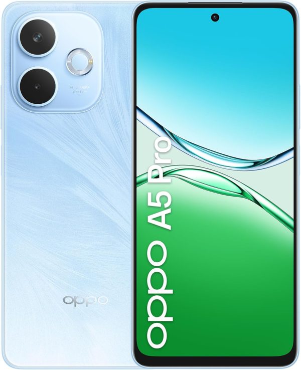 Oppo A5 Pro DUAL-SIM 256GB ROM + 8GB RAM (GSM Only | No CDMA) Factory Unlocked 5G Smartphone (Feather Blue) - International Version