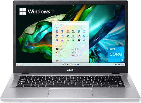 Acer Aspire 3 A314-36P-35UU Slim Laptop | 14" Full HD IPS Display | Intel Core i3-N305 Processor | Intel UHD Graphics | 8GB LPDDR5 | 128GB NVMe SSD | Wi-Fi 6 | Windows