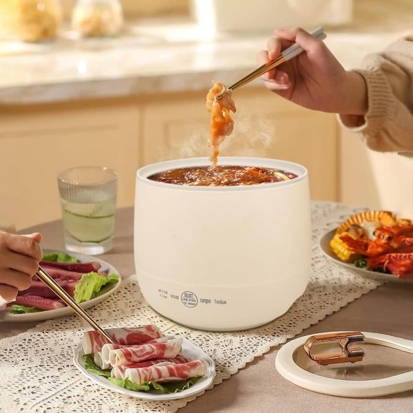 ⁦جهاز طهي الأرز صغير محمول، كوب واحد، وعاء تسخين كهربائي غير لاصق، 1.5 لتر، حماية من الحرارة الزائدة والغليان الجاف، مثالي للسفر والمكتب والسكن الجامعي من تيريفي⁩ - الصورة ⁦2⁩