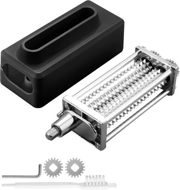 ⁦HOMGEN Professional Meat Tenderizer for KitchenAid Stand Mixer Stainless Steel Gears Meat Tenderizer Attachment for All Models KitchenAid with Sturdy Cover for Beef Pork etc⁩ - الصورة ⁦7⁩