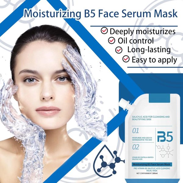 ⁦Azonee Face Serum Mask, Hydrating Face Skincare Serum, B5 Mask with Salicylic Acid, Korean Mask, Light Oil Control Face Serum, Face Moisturizer⁩ - الصورة ⁦2⁩