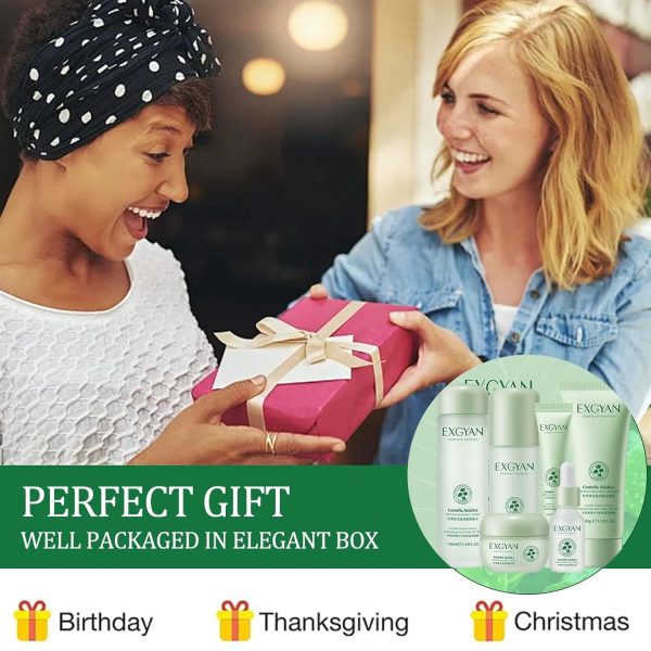⁦KASTWAVE Teen Skin Care Kit, Centellá 6-In-1 Skincare Gift Set, Facial kit, Cleaning and Oil Control, Soothing, Boosting Collagen & Hydrating For Women, Birthday Gifts Set For Teen Girls⁩ - الصورة ⁦6⁩