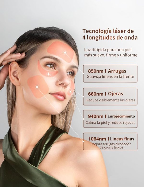 ⁦JOVS 4D Laser Light Therapy Mask, Red Light Therapy for Face with 4 Different Wavelength Adopted FPT Concentrated Technology, 3 Modes Portable Face Mask for Anti-aging⁩ - الصورة ⁦4⁩