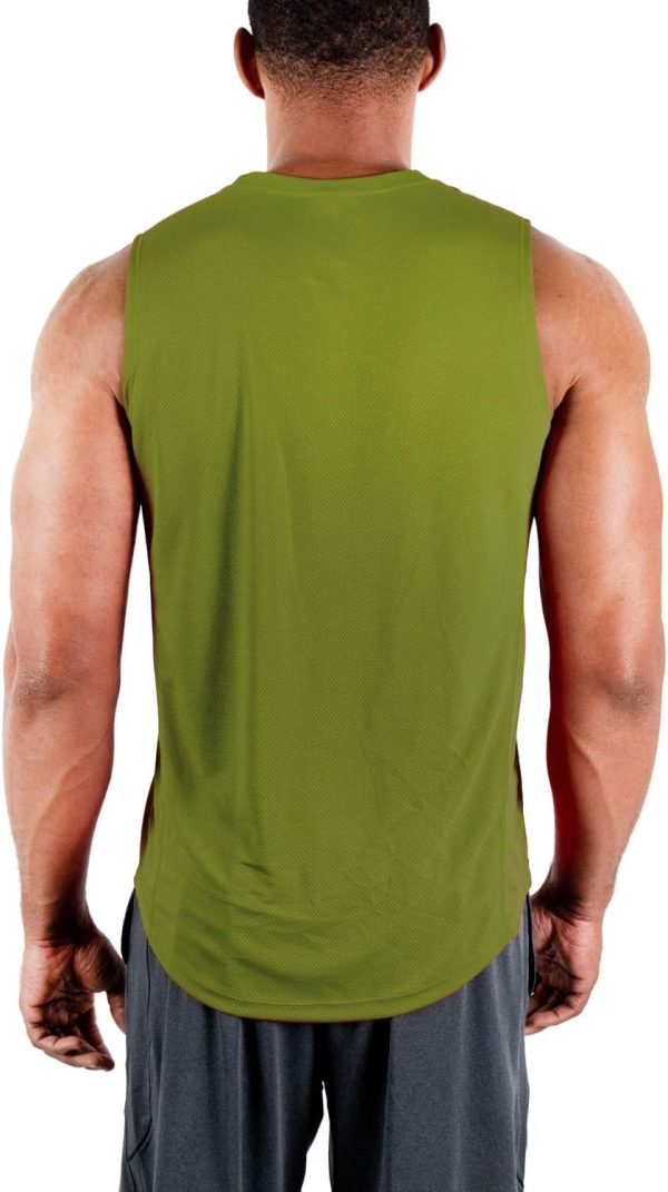 ⁦DEVOPS 3 Pack Men's Muscle Shirts Sleeveless Dri Fit Gym Workout Tank Top⁩ - الصورة ⁦5⁩