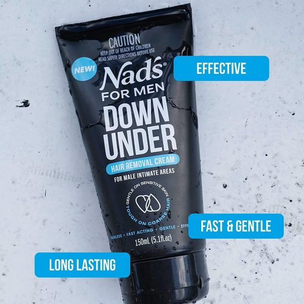 ⁦Nad's For Men Intimate Hair Removal Cream For Men - Easy & Painless, Depilatory Cream For Unwanted Male Hair In Intimate/Private Area, Suitable For All Skin Types⁩ - الصورة ⁦8⁩