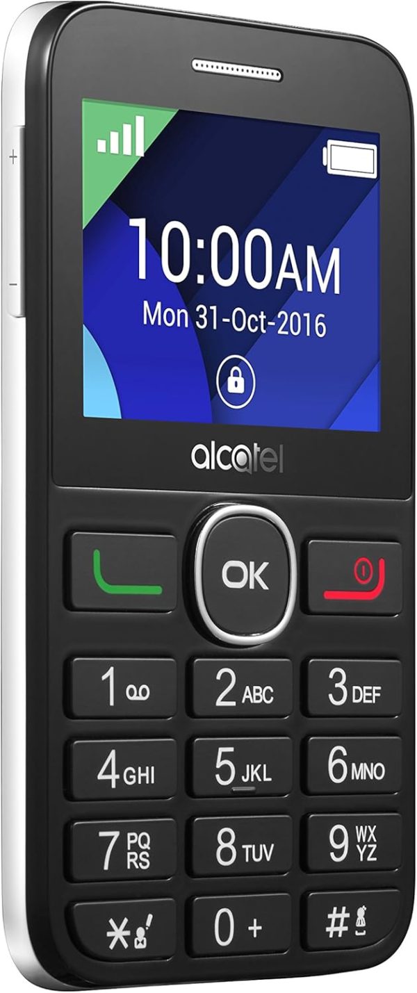⁦الكاتيل جوال 2008 ثنائي شرائح الاتصال بذاكرة روم 16MB وذاكرة RAM 8MB جي اس ام فقط | بدون سي دي ايه 2G مفتوح من المصنع ابيض - اصدار عالمي⁩ - الصورة ⁦4⁩