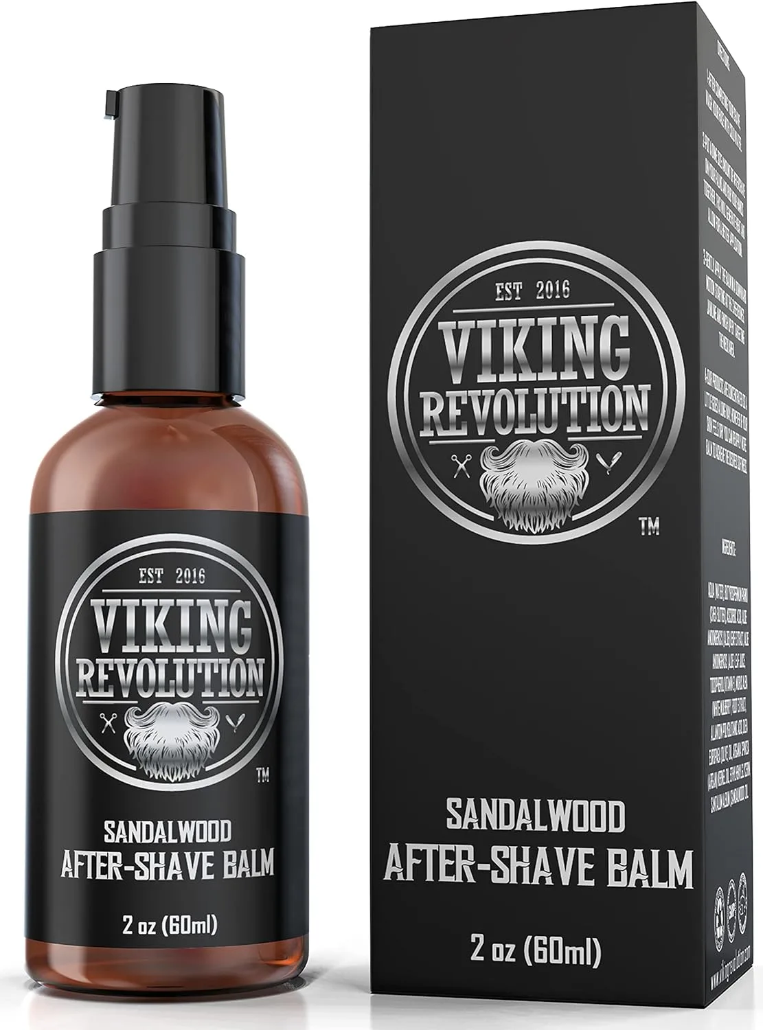 Viking Revolution Luxury After-Shave Balm - Premium After-Shave Lotion - Soothes and Moisturises Face After Shaving - Eliminates Razor Burn for A Silky Smooth Finish - Sandalwood Scent