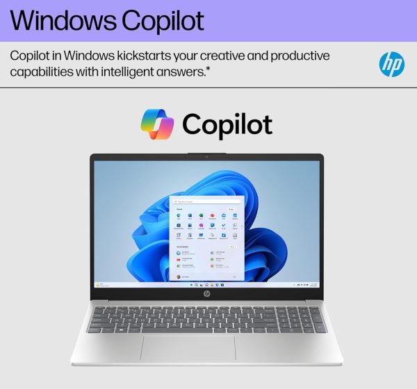 ⁦HP 15.6-inch Touchscreen Laptop, Intel Core 5 120U, FHD (1920 x 1200) Display, Wi-Fi 6, Webcam, Windows 11 Pro Copilot, w/Office 365 (16GB RAM | 1TB PCIe SSD)⁩ - الصورة ⁦6⁩