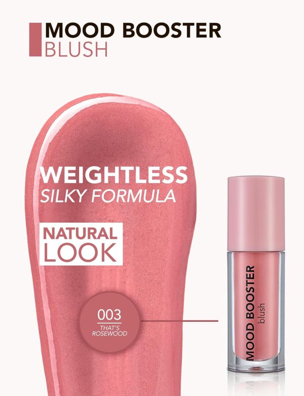 ⁦Flormar Mood Booster Blush 003 That's Rosewood⁩ - الصورة ⁦4⁩