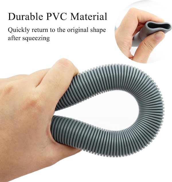 ⁦Universal Drain Hose Extension Pipe Kit, Washing Machine Pipe Replacement Drain Hose Extension for Tumble Dryer Machine Dishwasher & Other Applications 2m⁩ - الصورة ⁦6⁩