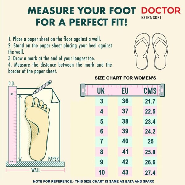 ⁦DOCTOR EXTRA SOFT Women's Care Orthopaedic and Diabetic Adjustable Strape Super Comfort Dr Sliders Flipflops and House Slippers for Women?s and Girl?s Slides D-52⁩ - الصورة ⁦4⁩
