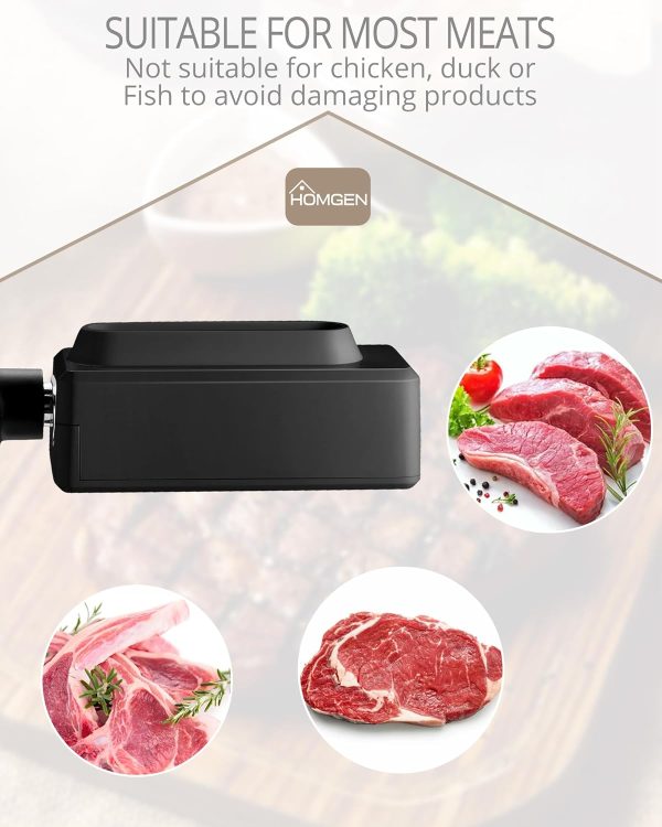 ⁦HOMGEN Professional Meat Tenderizer for KitchenAid Stand Mixer Stainless Steel Gears Meat Tenderizer Attachment for All Models KitchenAid with Sturdy Cover for Beef Pork etc⁩ - الصورة ⁦3⁩