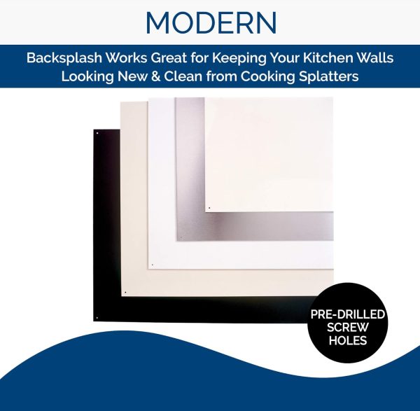 ⁦Broan-NuTone SP3004 Reversible Stainless Steel Backsplash Range Hood Wall Shield for Kitchen, 24 by 30-Inch⁩ - الصورة ⁦5⁩