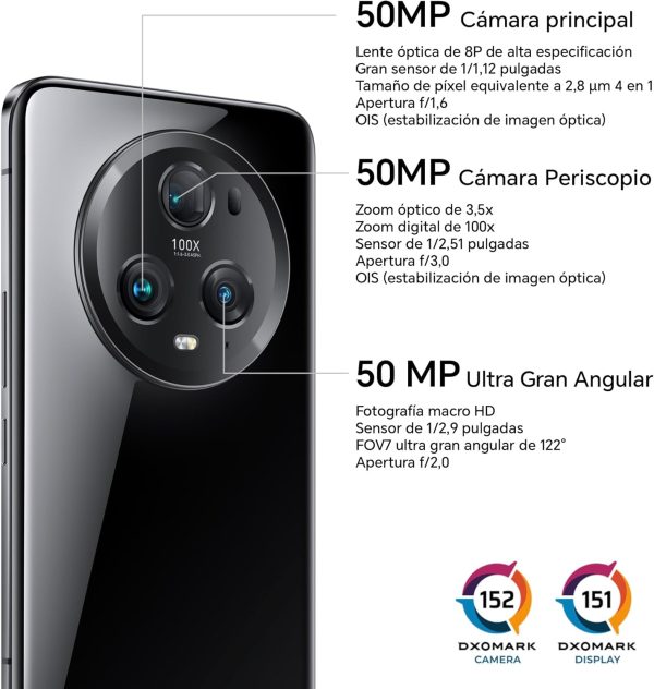 ⁦Honor Magic 5 Pro Dual-SIM 512GB ROM + 12GB RAM (Only GSM | No CDMA) Factory Unlocked 5G Smartphone (Meadow Green) - International Version⁩ - الصورة ⁦2⁩