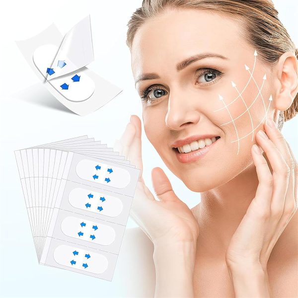 Bolivia's 40 PCS Face Lift Tape, Instant Face Lifting Tape with High Elasticity, Face Lifting Tape with Waterproof, Face Lift Tape Invisible for V-Shaped Face, Double Chin, Wrinkles Tighten Skin
