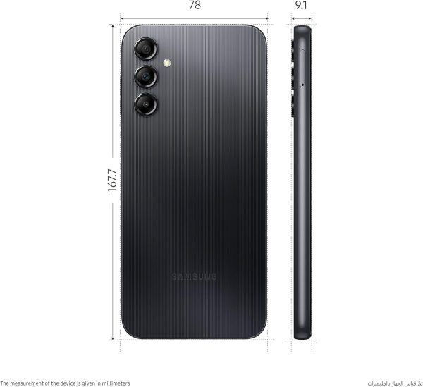 ⁦جوال سامسونج جالكسي A14 5G ثنائي شرائح الاتصال مع ذاكرة تخزين 128GB و4 GB ذاكرة RAM هاتف ذكي بنظام تشغيل اندرويد، إصدار المملكة العربية السعودية، لون أسود⁩ - الصورة ⁦3⁩